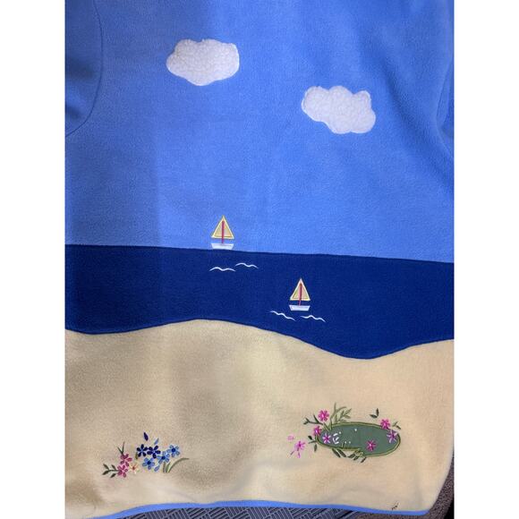 Vintage Northern Reflections Beach/Lighthouse Button Fleece Shirt Jacket S - Picture 13 of 13